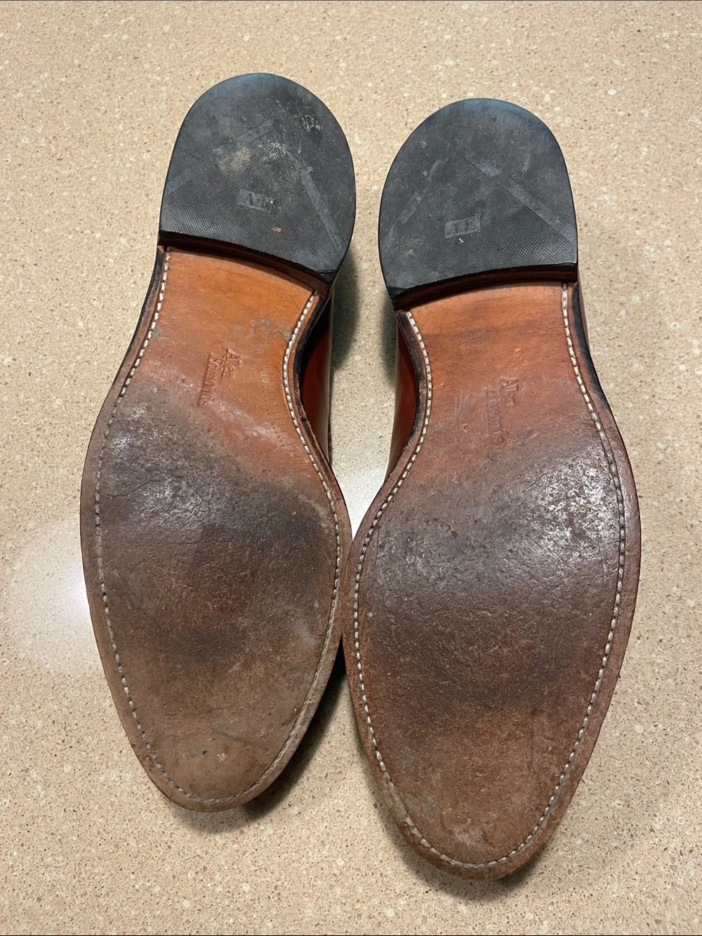 Allen Edmonds Cognac Leather Tassel Loafers - Men
